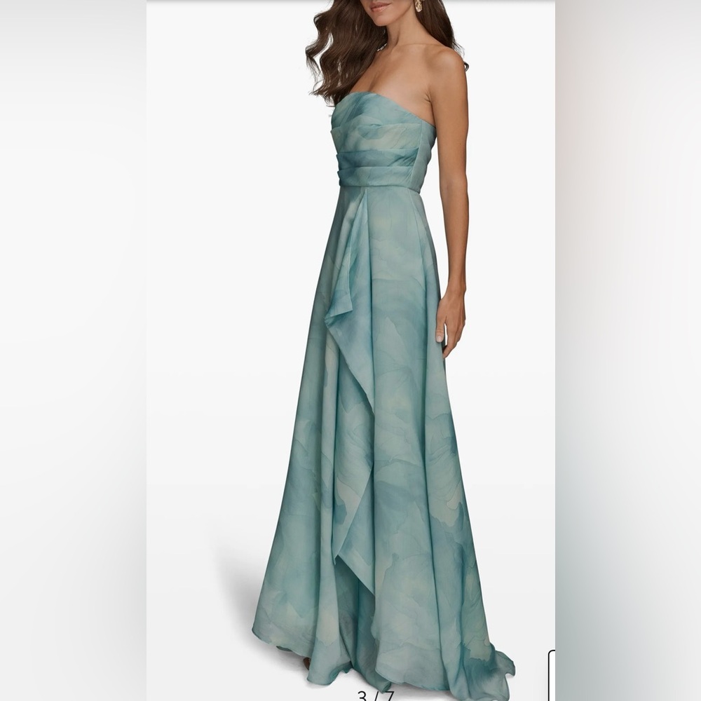 NEW Donna Karan Abstract Floral Gown, Size 8